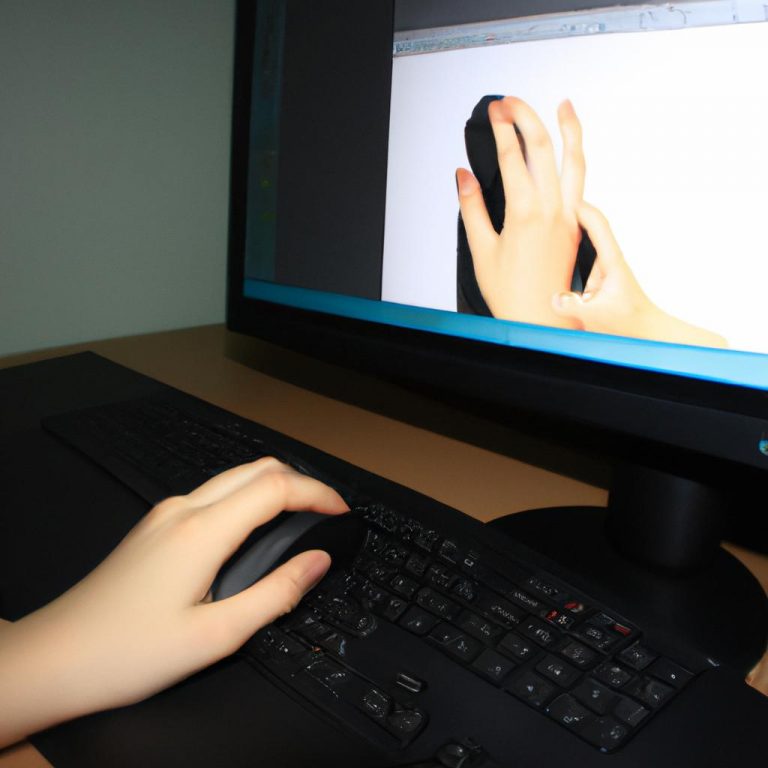 Person using computer for modeling